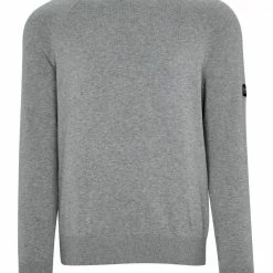 Barbour International Grey Cotton Crew Neck Sweater