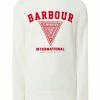 Barbour International Off White Sweatshirt Logo Print