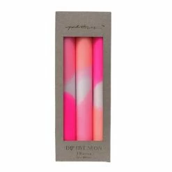 Pink Stories Flamingo Dreams Neon Dip Dye Dinner Candles