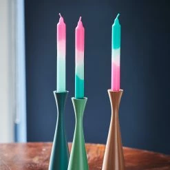 Pink Stories Neon Dip Dyed Dining Candles