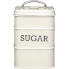 Kitchen Craft Cream Enamel Sugar Metal Storage Cannister Caddy