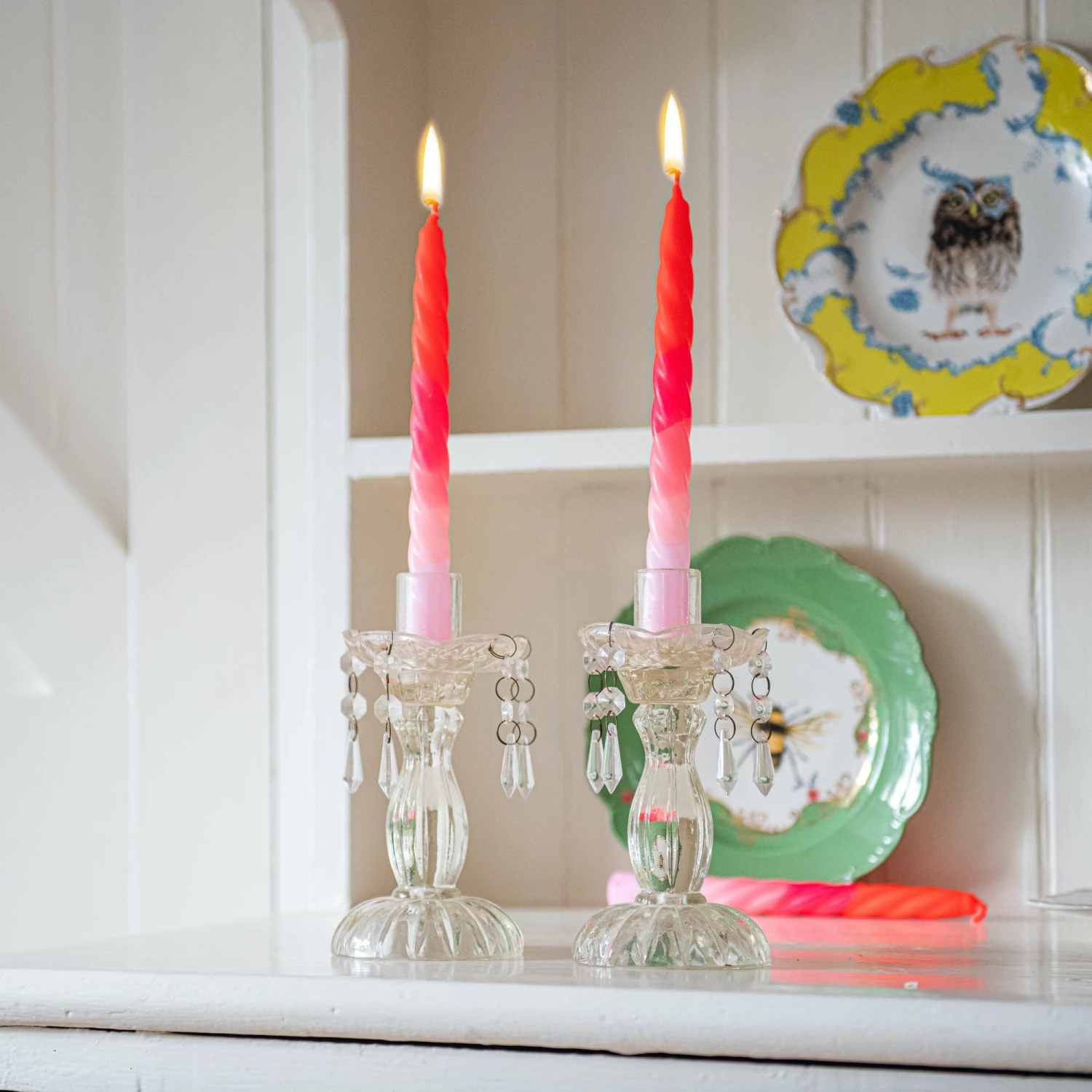 Pink Stories Twisted Handmade Neon Candles 6 Pink Stories Twisted Handmade Neon Candles