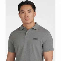Barbour International Essential Pique Polo Shirt Grey MML0914GY74