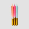 Pink Stories Dip Dye Candles Pack of 3 : Xmas Fireworks