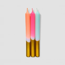 Pink Stories Dip Dye Candles Pack of 3 : Xmas Fireworks