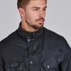 Barbour International Barbour Lightweight SL International Waxed Cotton Jacket Navy