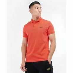 Barbour International Essential Pique Polo Shirt Orange MML0914OR72