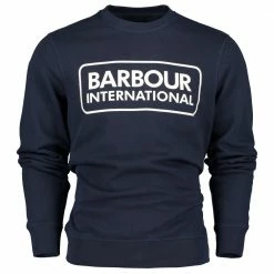 Barbour International Navy Large Logo Sweatshirt