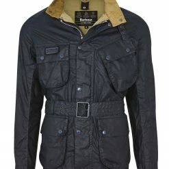 Barbour International Barbour Lightweight SL International Waxed Cotton Jacket Navy