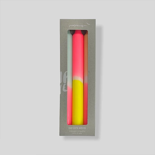 Pink Stories Sunshine Club Dip Dye Neon Candle 4 Pink Stories Sunshine Club Dip Dye Neon Candle